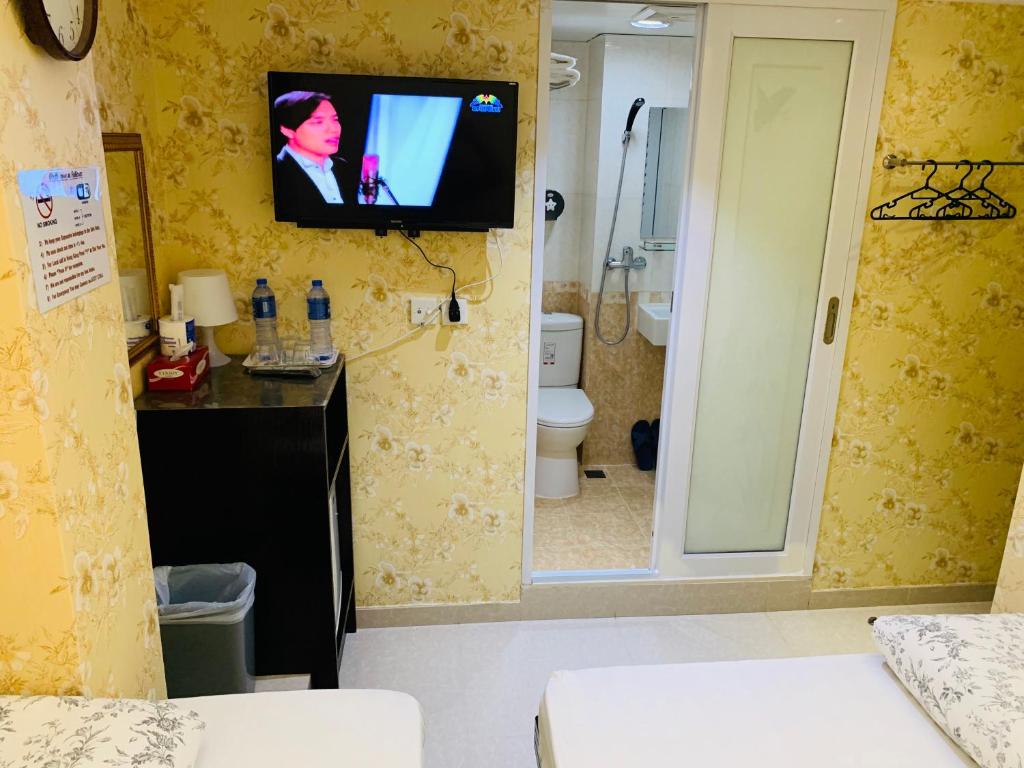 Koupelna v ubytování Sleep Inn