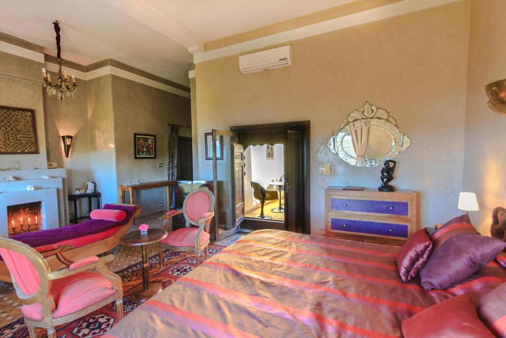 Un lugar para sentarse en Kasbah Tabelkoukt