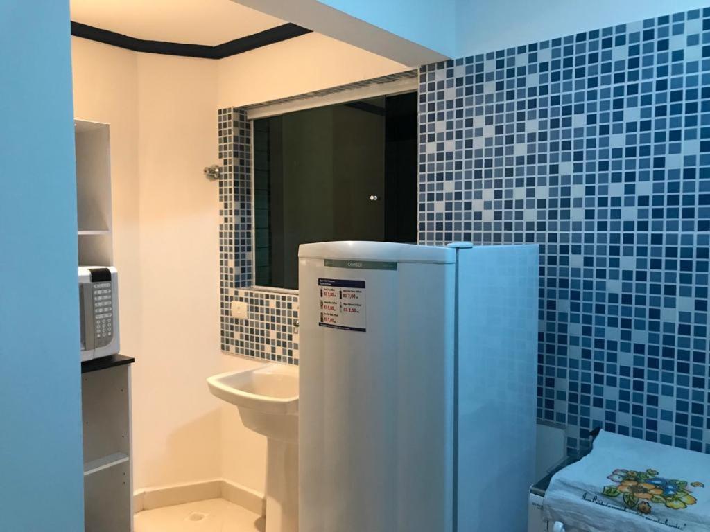 Kupaonica u objektu Apartamentos Primavera Guarujá