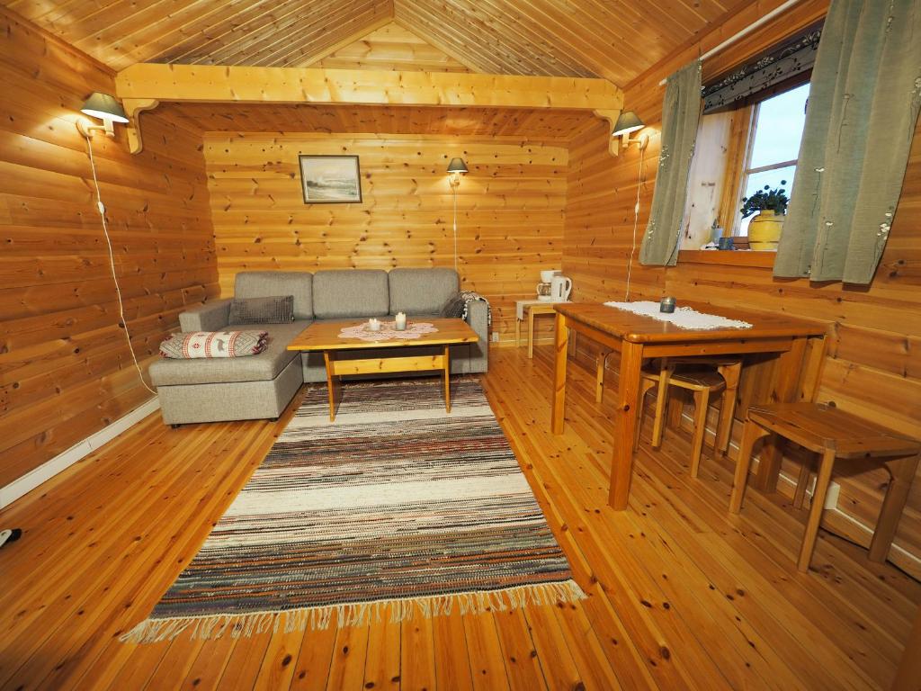 Posezení v ubytování Eggum Fishermans Cabin