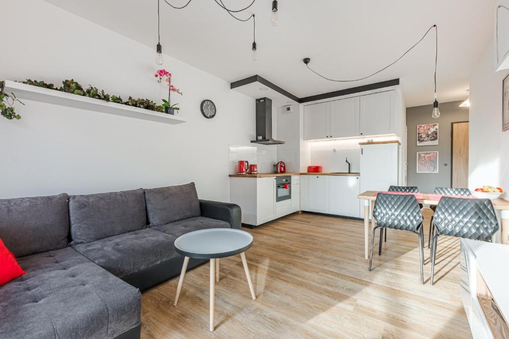 Kuchyň nebo kuchyňský kout v ubytování Loft Apartments