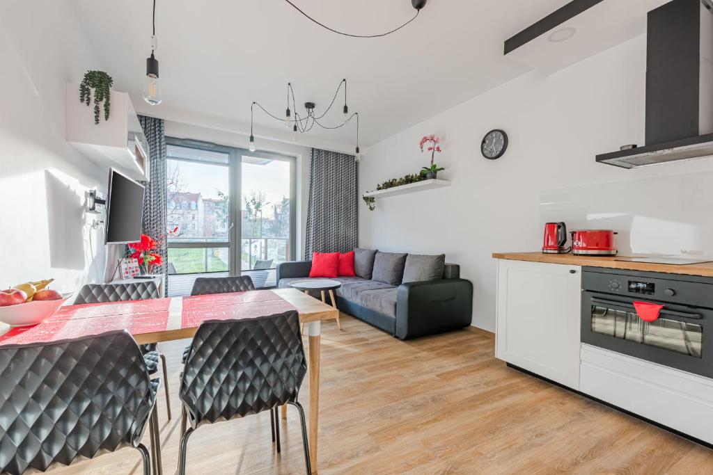 Kuchyň nebo kuchyňský kout v ubytování Loft Apartments