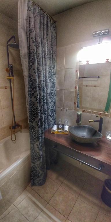 Koupelna v ubytování Hotel Telč