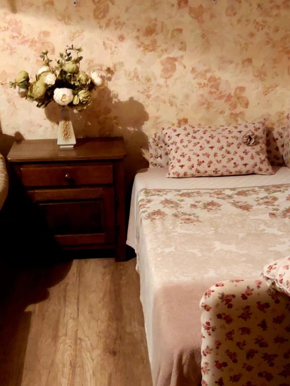 Postel nebo postele na pokoji v ubytování Venkovské apartmány Tiché pastviny