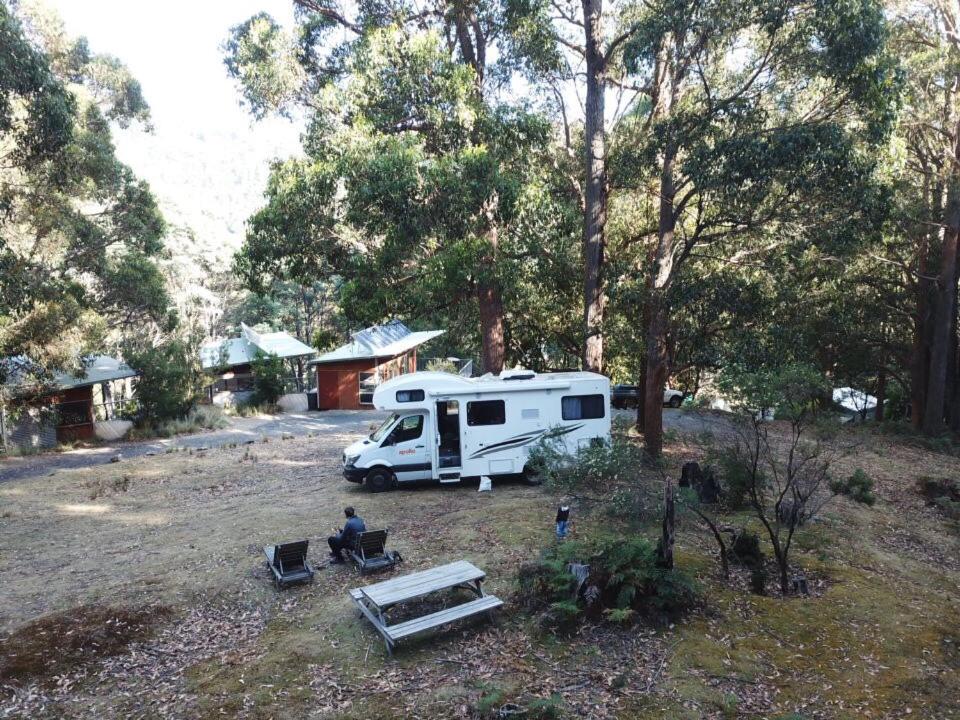 Zahrada ubytování Base Camp Tasmania