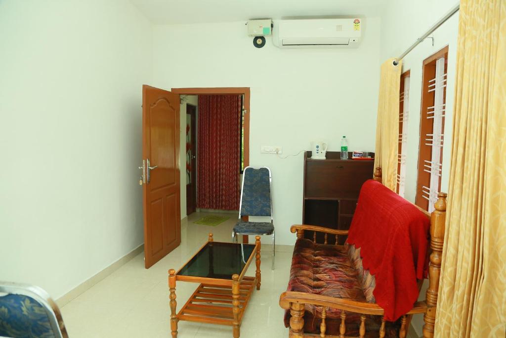 Posezení v ubytování Marari Nest Beach Homestay