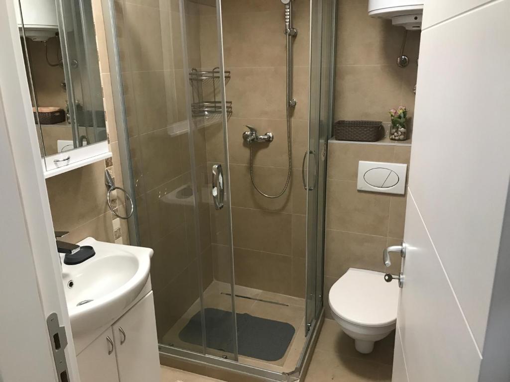 Koupelna v ubytování Apartman MDB