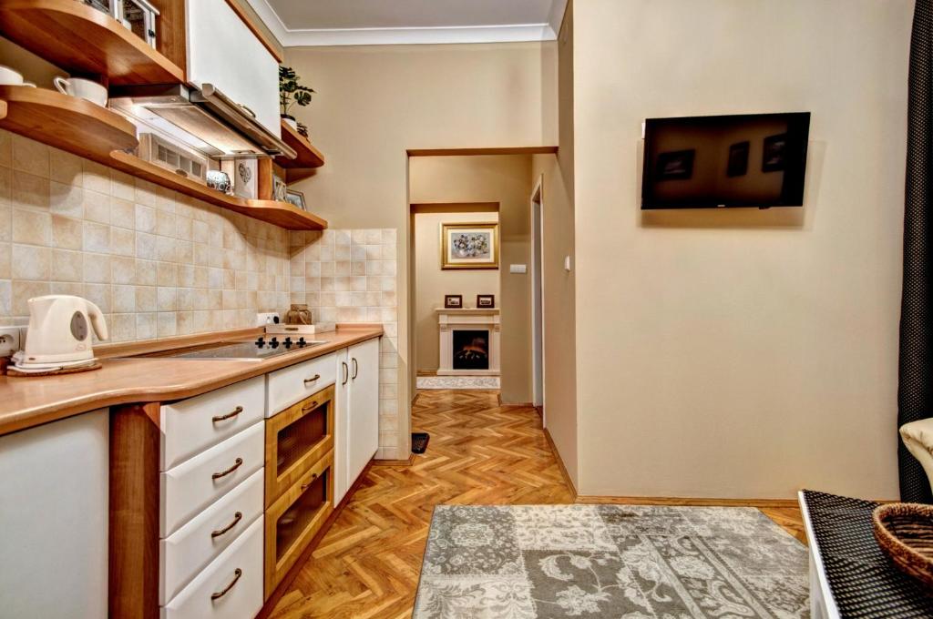 Kuchyňa alebo kuchynka v ubytovaní Apartamenty Pod Baranami
