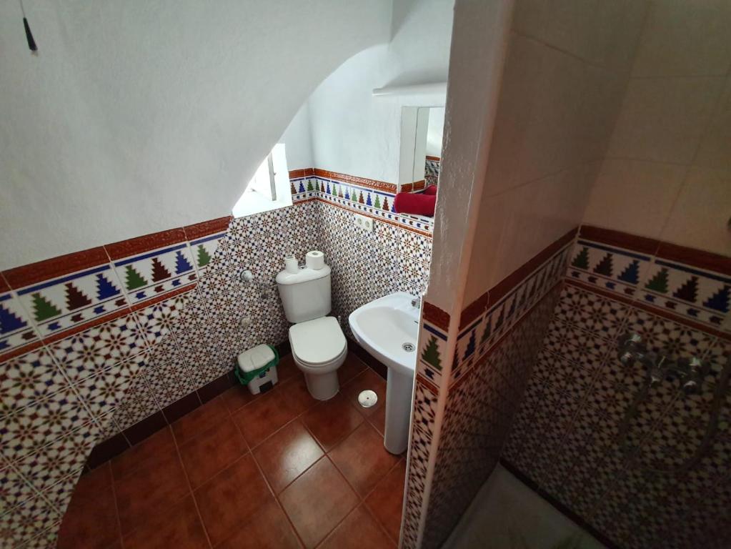 Koupelna v ubytování Casa Hadriano