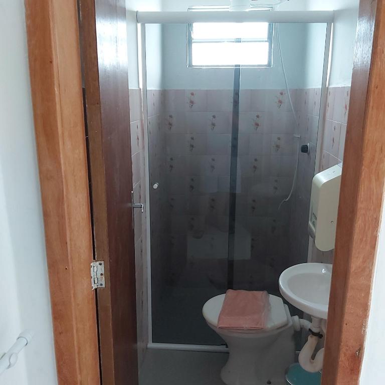 Koupelna v ubytování Hotel Pousada Girassol
