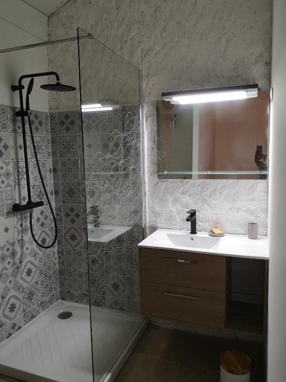 Koupelna v ubytování Bungalow Maelie