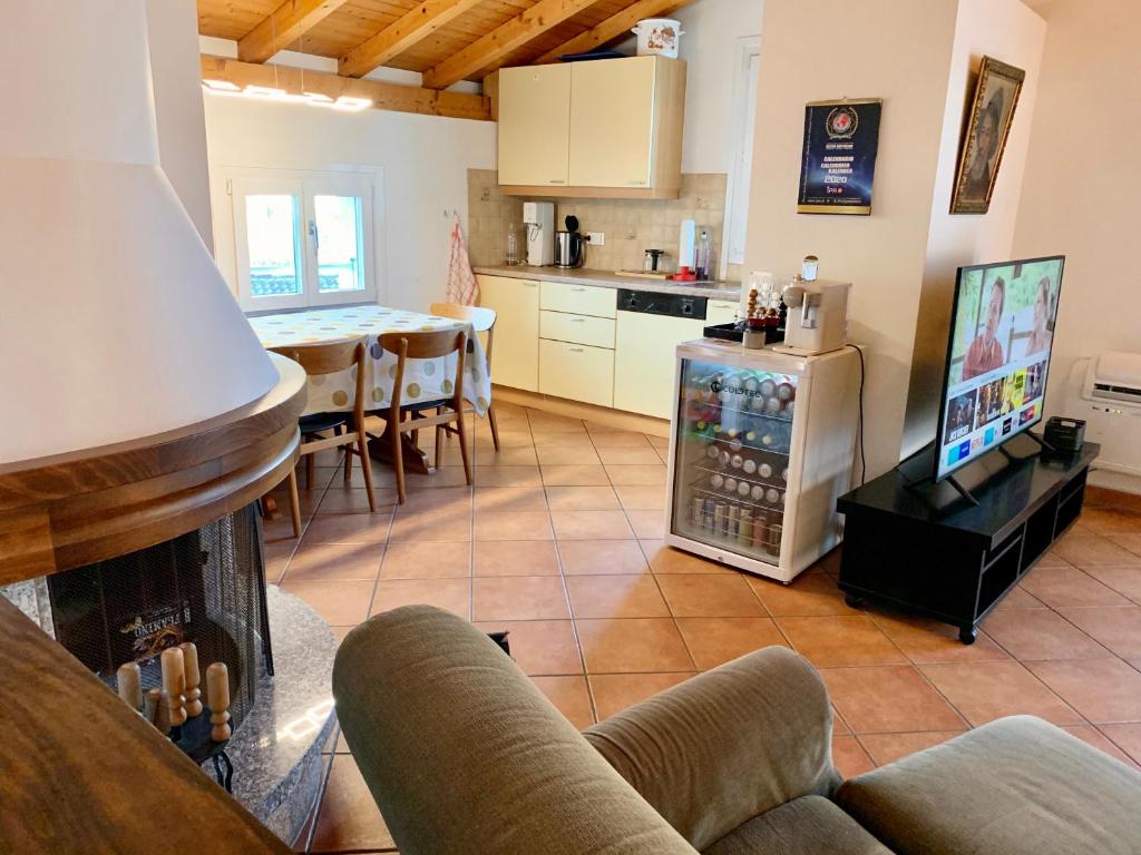 Kuchyň nebo kuchyňský kout v ubytování Comano Lugano Ticino - B&B Walterina