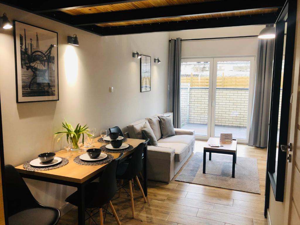 Posezení v ubytování Property Apart - Soft Lofty Legnicka Centrum