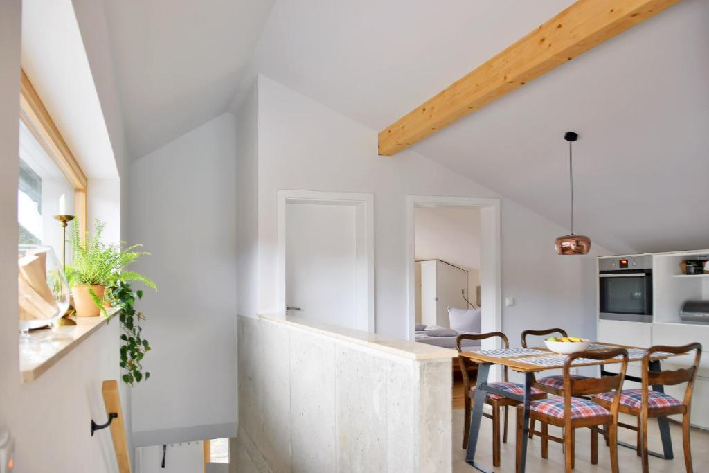 Kuchyň nebo kuchyňský kout v ubytování Ferienwohnung Sonne