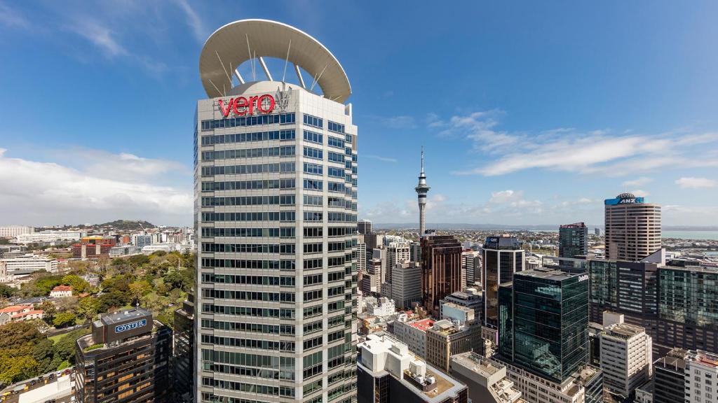Nespecifikovaný výhled na destinaci Auckland nebo výhled na město při pohledu z aparthotelu