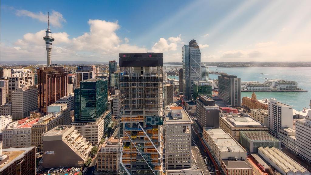 Nespecifikovaný výhled na destinaci Auckland nebo výhled na město při pohledu z aparthotelu
