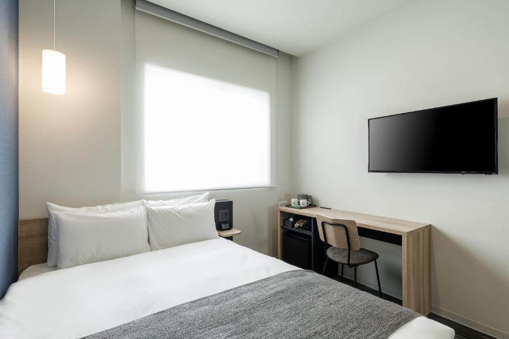 TV a/nebo společenská místnost v ubytování M's Hotel Kyoto Station Kasuga