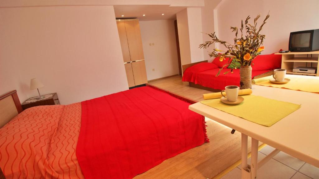 Televízia a/alebo spoločenská miestnosť v ubytovaní Apartments Slado