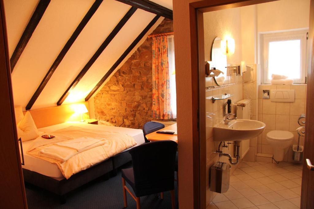 Koupelna v ubytování Hotel Klinger