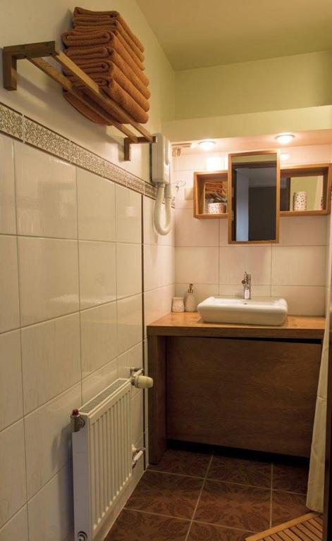 Koupelna v ubytování Vahe Guest House