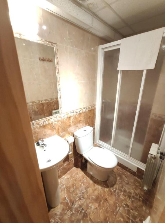 Koupelna v ubytování Hostal El Bodegon