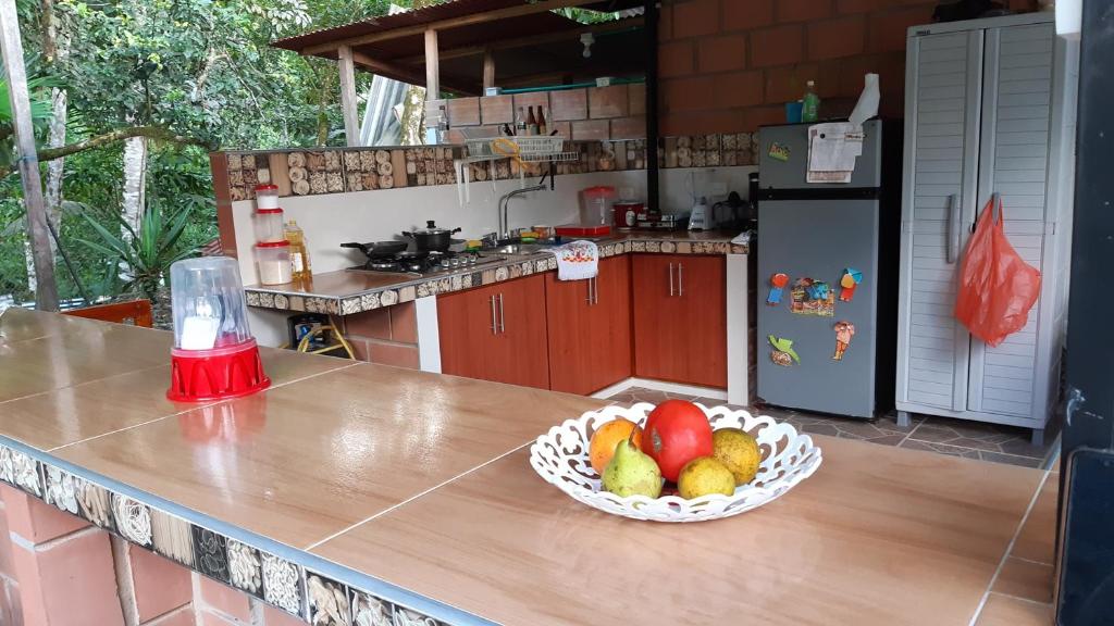 Kuchyň nebo kuchyňský kout v ubytování Los Balcones Hostal - Caliyaco