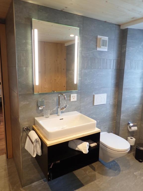 Koupelna v ubytování Hotel Furka