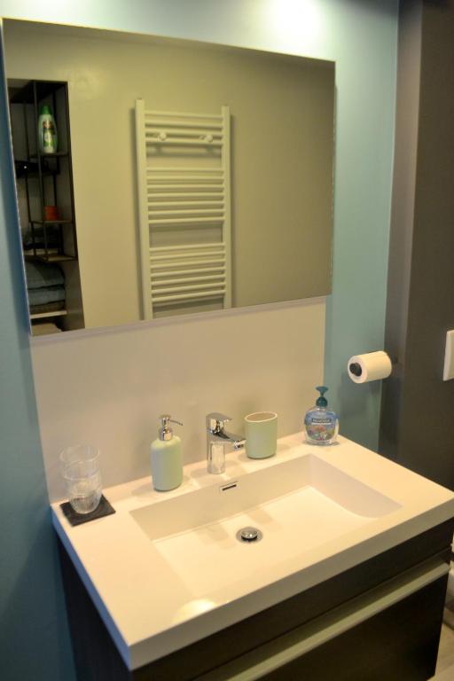 Koupelna v ubytování "En Aqualye" chambre privative chez l'habitant