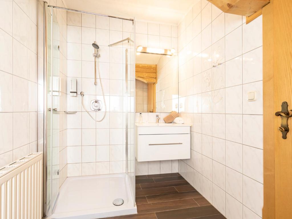 Koupelna v ubytování Gästehaus Gratlspitz