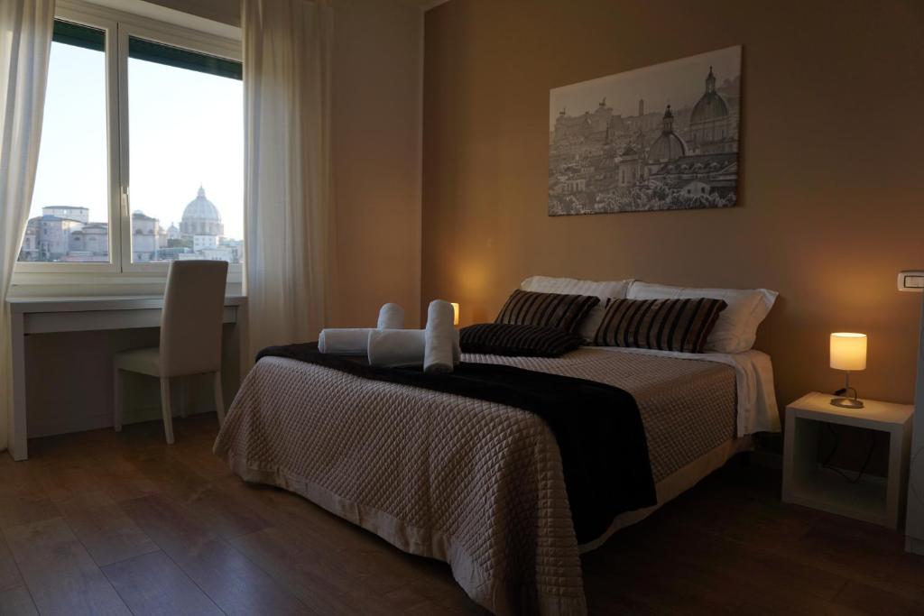 Posteľ alebo postele v izbe v ubytovaní Panoramic View of St. Peter