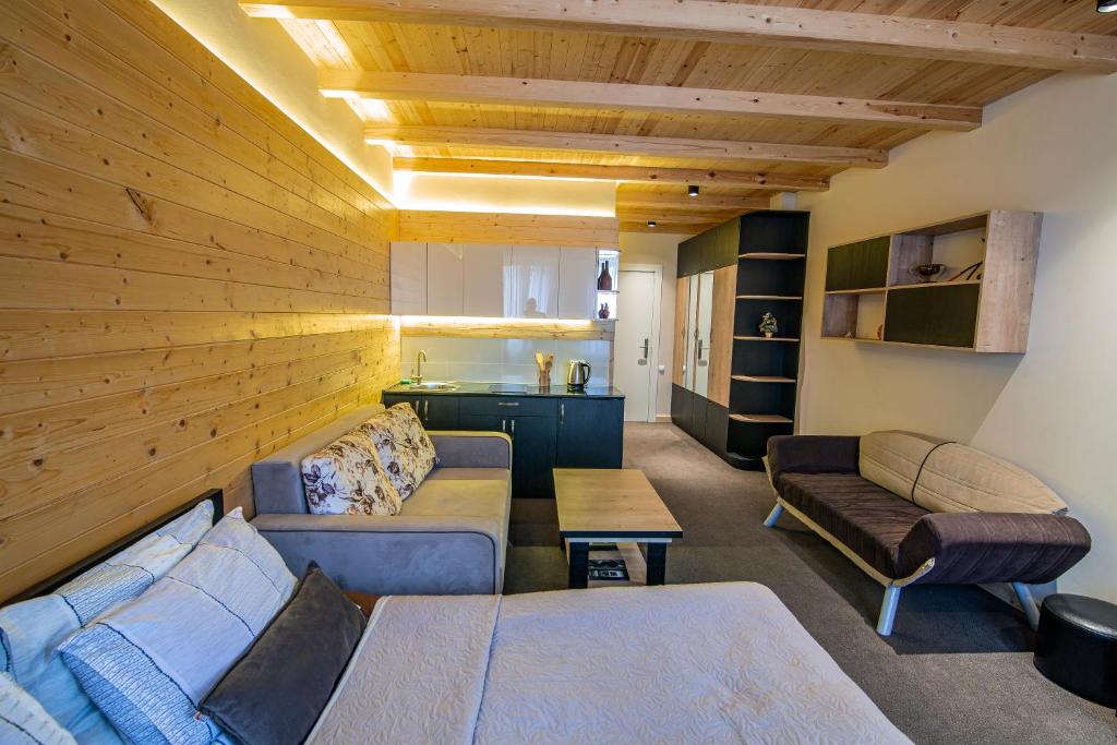Posezení v ubytování Room225 - New Gudauri Suites