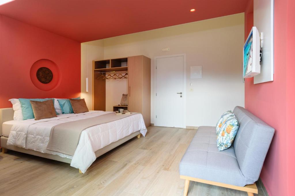 Postel nebo postele na pokoji v ubytování Iliana Apartments