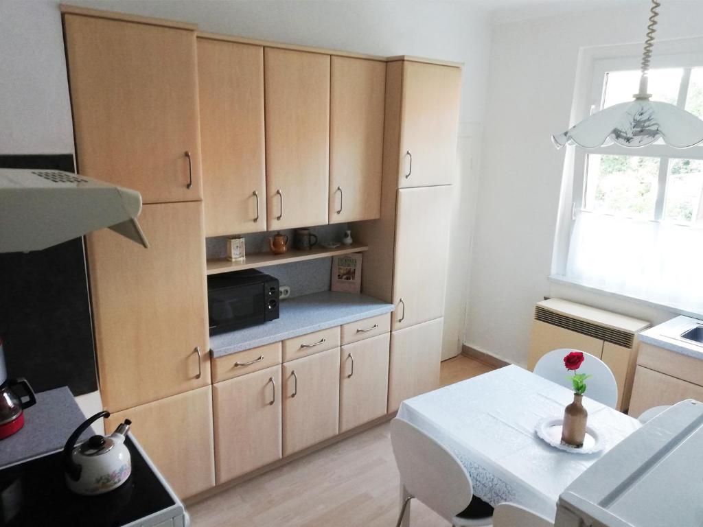 Kuchyň nebo kuchyňský kout v ubytování Ferienwohnung Rosenblick