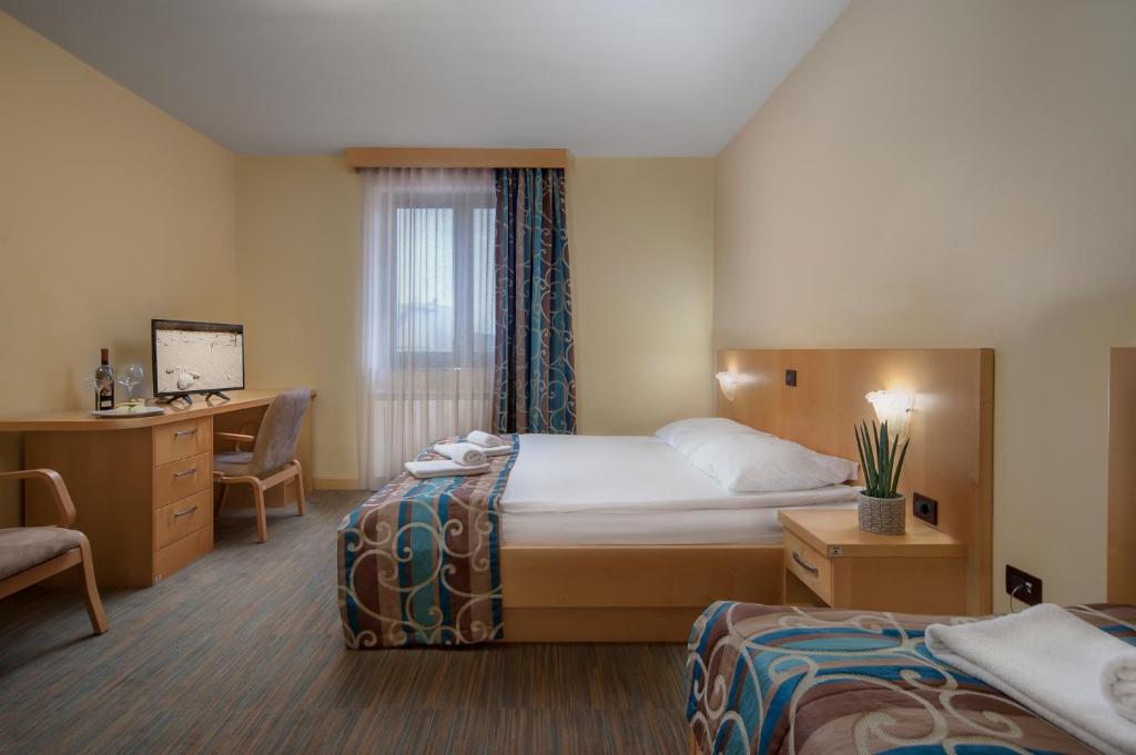 Postel nebo postele na pokoji v ubytování Hotel Malovec