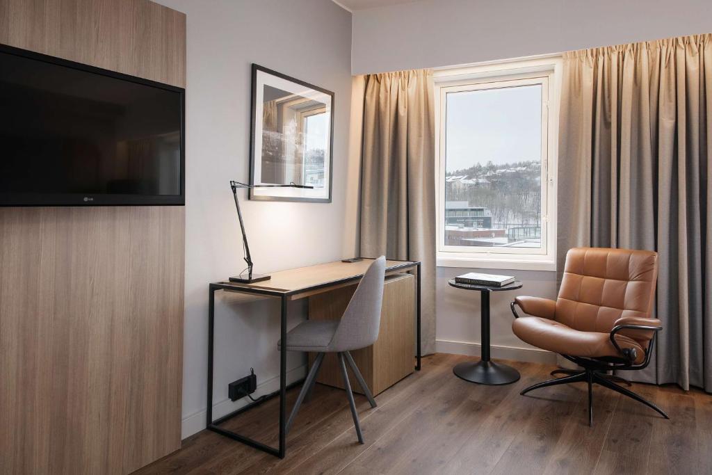 TV a/nebo společenská místnost v ubytování Radisson Blu Hotel Nydalen, Oslo