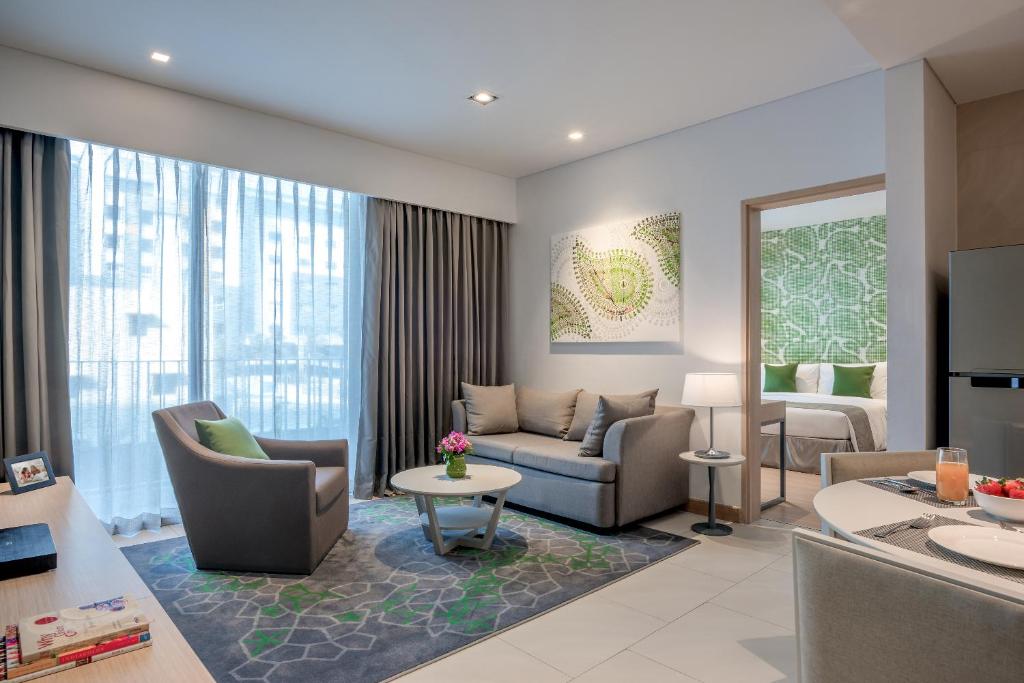 Posezení v ubytování Citadines OMR Chennai