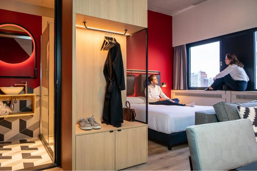 Postel nebo postele na pokoji v ubytování Via Amsterdam