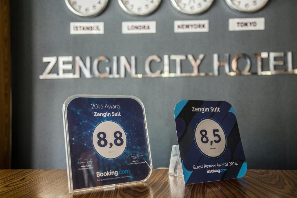 Certifikát, hodnocení, plakát nebo jiný dokument vystavený v ubytování Zengin City Hotel