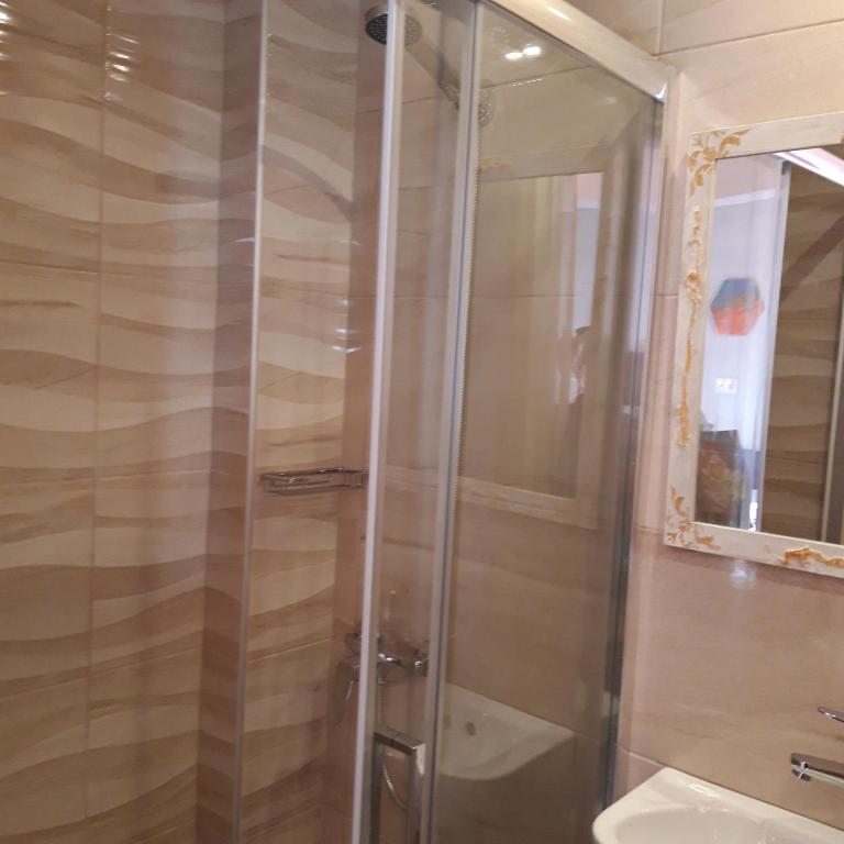 Koupelna v ubytování Aphrodite Art Hotel Aegina