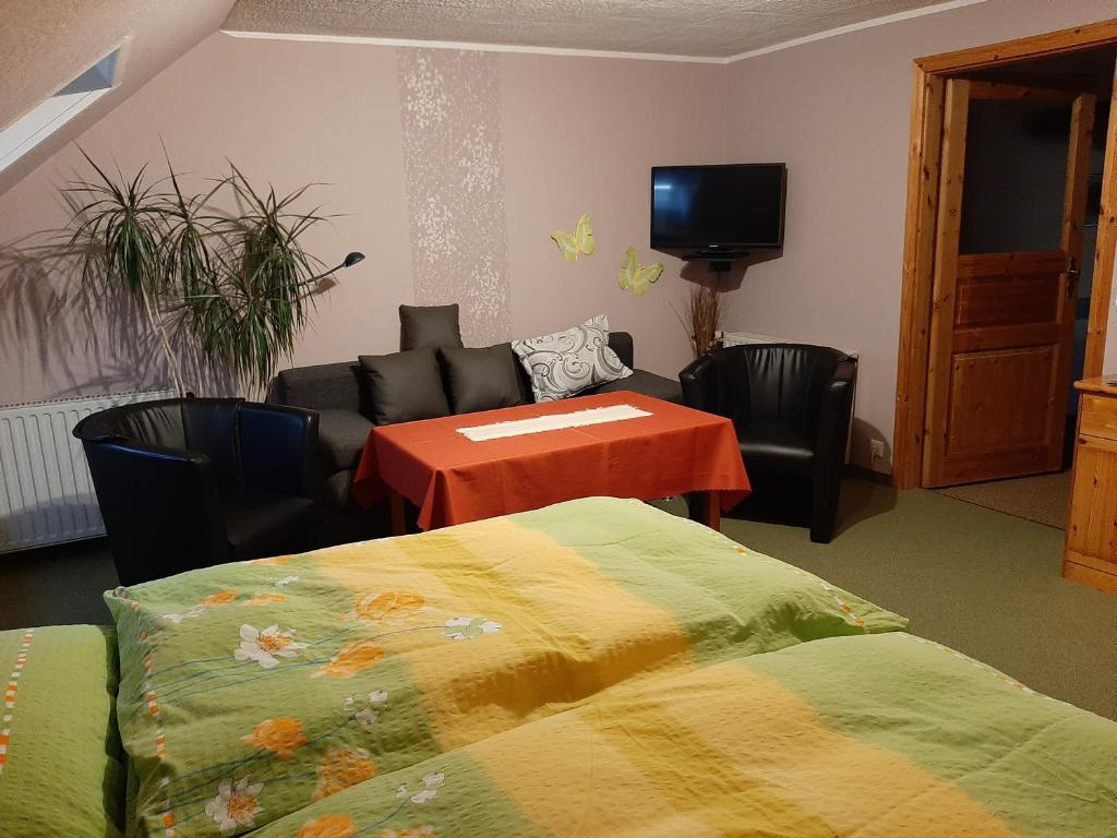 Postel nebo postele na pokoji v ubytování Ferienzimmer Wenzel