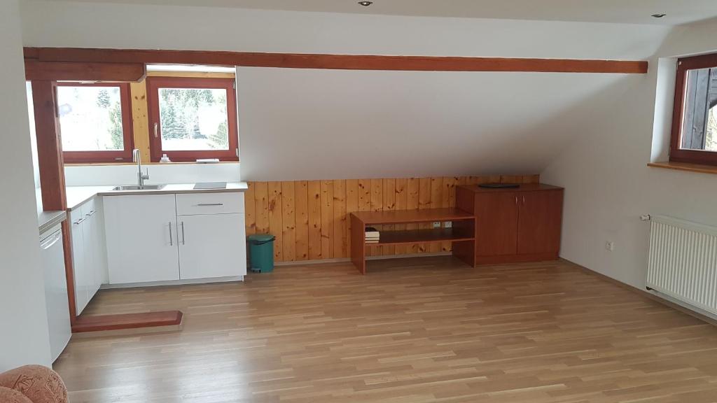 Kuchyň nebo kuchyňský kout v ubytování Hacienda ČERT Kořenov