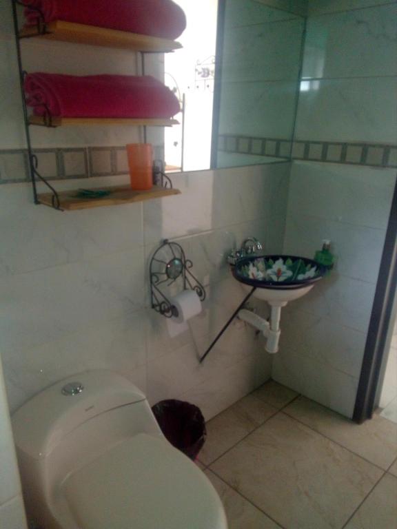 Koupelna v ubytování Casa Santuario Hotel Boutique