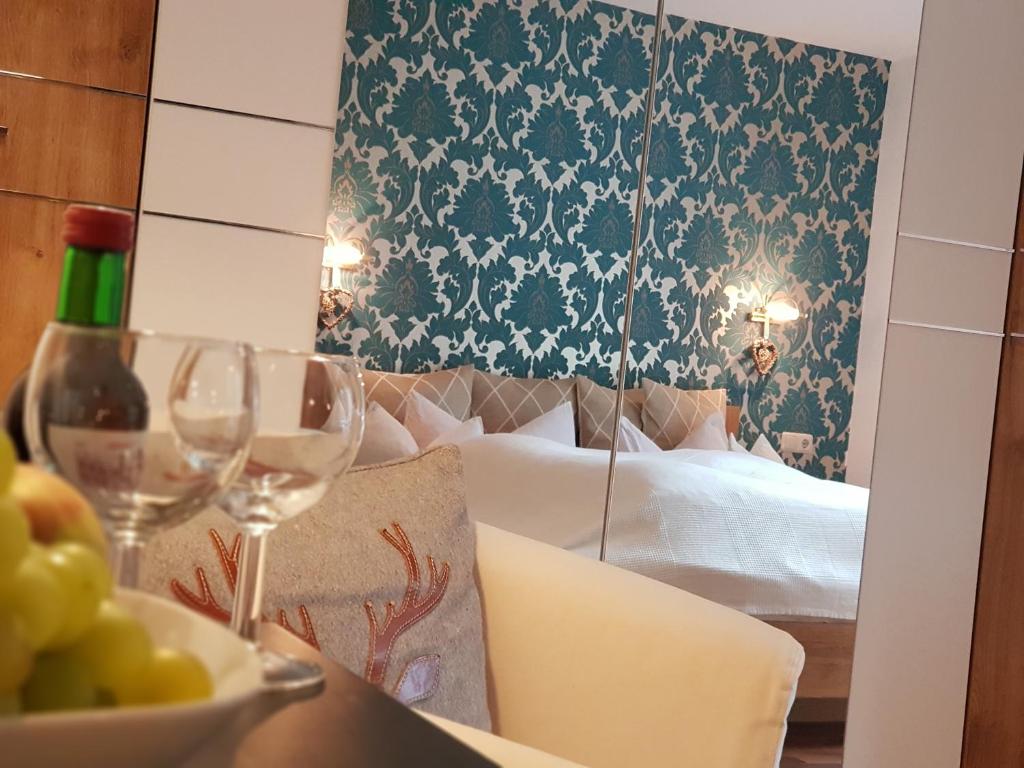 Postel nebo postele na pokoji v ubytování Haus Guentli