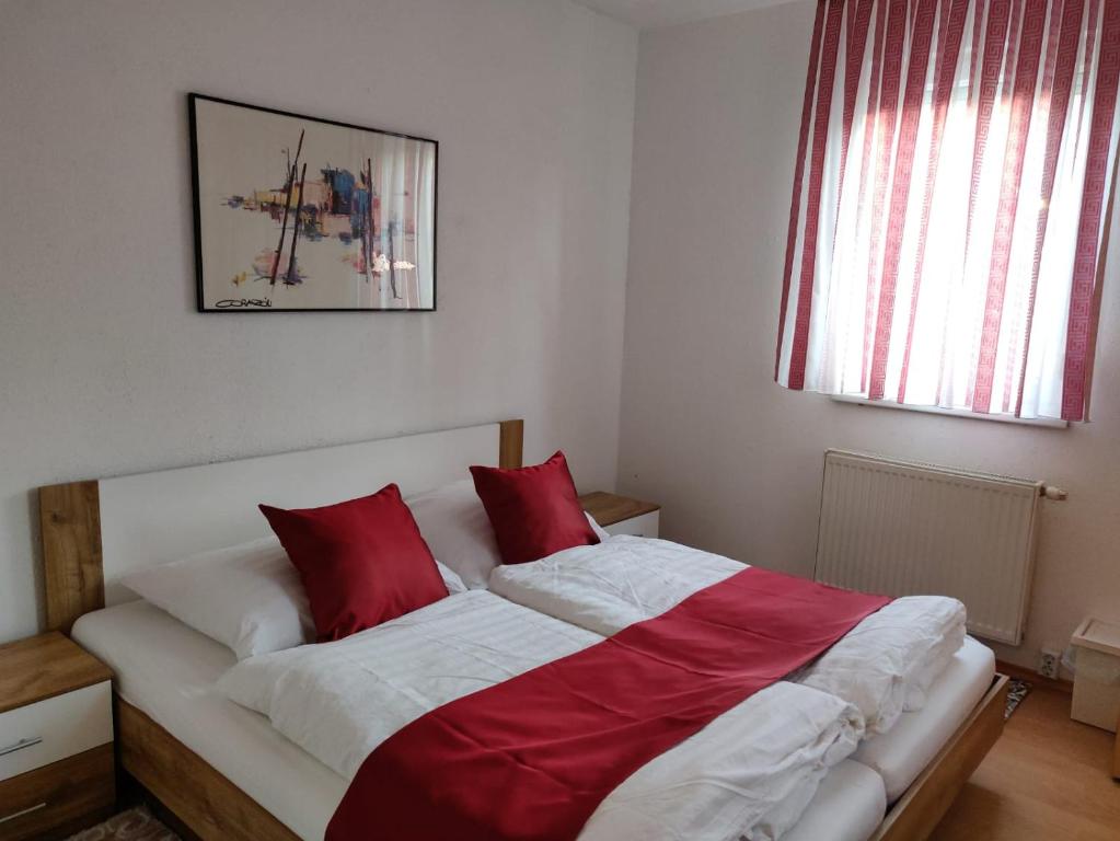 Łóżko lub łóżka w pokoju w obiekcie Relax - Ferienhaus in Wien