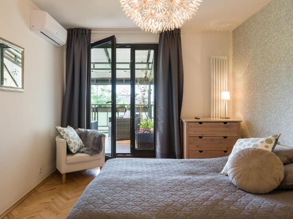 Posteľ alebo postele v izbe v ubytovaní City apartment with superb location