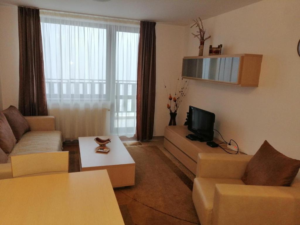 TV a/nebo společenská místnost v ubytování Apartments in Borovets Gardens