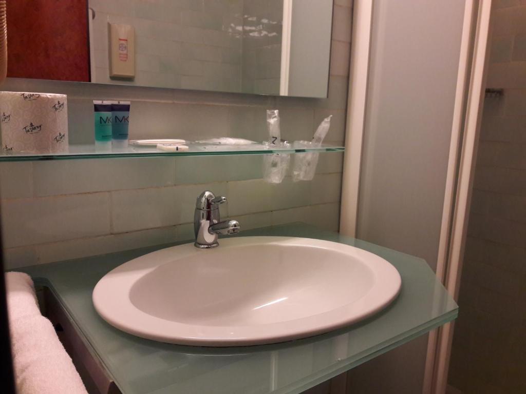 Koupelna v ubytování Hotel Motel K