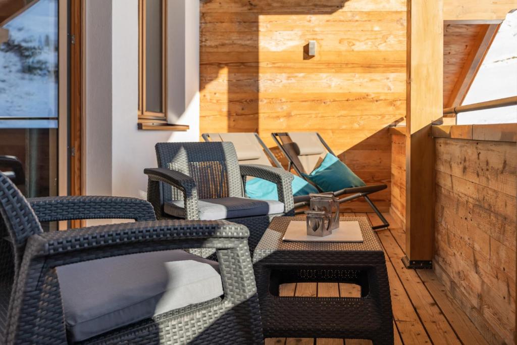Posezení v ubytování Alphus Appartements