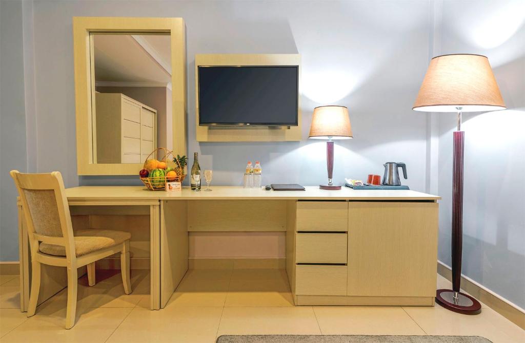 Kuchyň nebo kuchyňský kout v ubytování Tilko City Hotel Jaffna