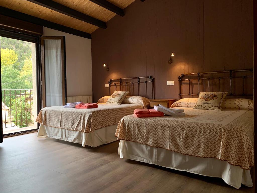 Casa del Tío Marcelo tesisinde bir odada yatak veya yataklar